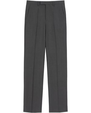Valentino Wool-Mohair Pleated Trousers - Grey