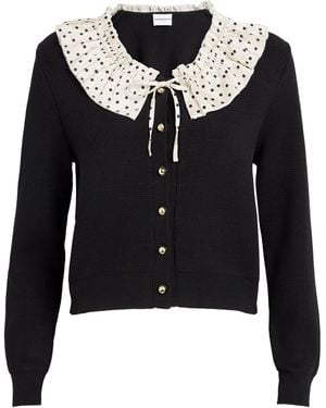 Claudie Pierlot Knitted Collared Cardigan - Black