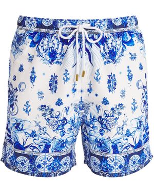 CAMILLA Printed Swim Shorts - Blue