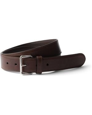 Prada Antiqued Leather Belt - Brown