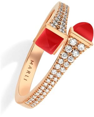 Marli New York Diamond And Agate Cleo Ring - Metallic