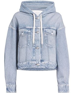 Rag & Bone Trompe-L'Oeil Miramar Trucker Hoodie - Blue