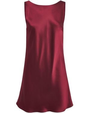 Kiki de Montparnasse Silk Welcome Back Mini Dress - Red