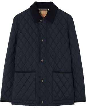 Burberry Quilted Barn Jacket - Blue