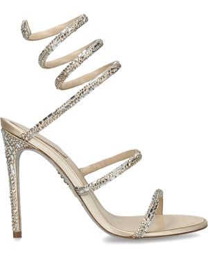Rene Caovilla Embellished Heeled Sandals 105 - Metallic
