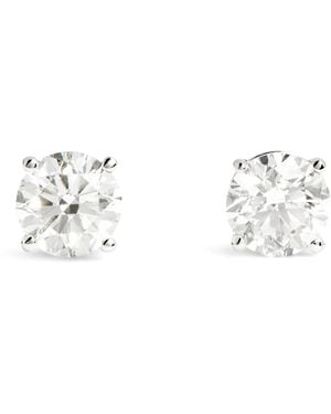 Harrods And Diamond Stud Earrings - White