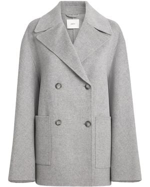 JOSEPH Wool-Cashmere Flavia Pea Coat - Gray