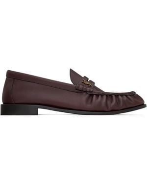 Saint Laurent Leather Le Loafers - Brown