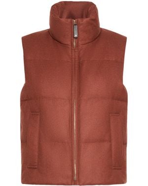 Max Mara Stretch-Cashmere Down Gilet - Brown