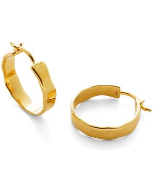 Monica Vinader Small Vermeil Mv Siren Muse Hoop Earrings - Metallic