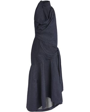 Zimmermann Denim Draped Valiant Maxi Dress - Blue