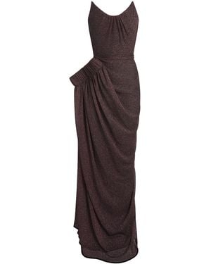 Maticevski Metallic Lexicon Gown - Brown