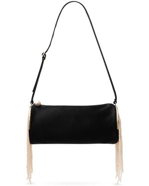 Jimmy Choo Mini Satin Tube Shoulder Bag - Black
