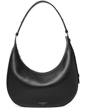 Aspinal of London Large Soho Crescent Cross-Body Bag - Black