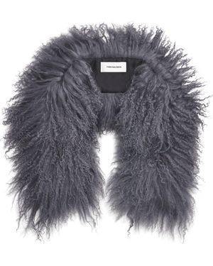 Yves Salomon Lamb Scarf - Grey