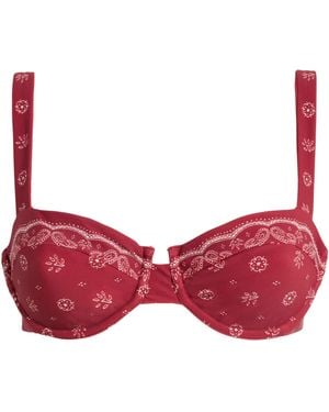 Devon Windsor Lara Balconette Bikini Top - Red