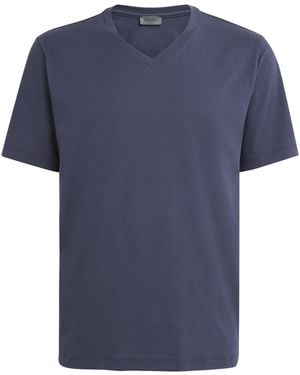 Hanro Cotton Night & Day T-Shirt - Blue