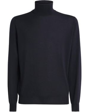 Lardini Virgin Wool Rollneck Jumper - Blue