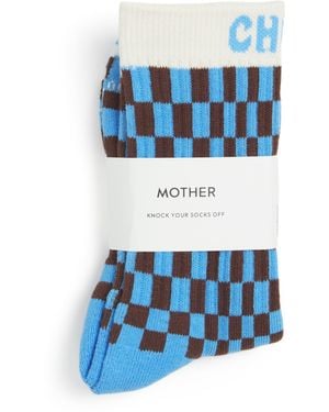 Mother Check Baby Steps Socks - Blue