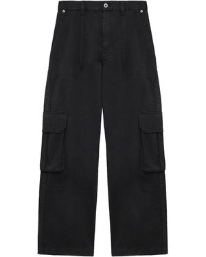 Loewe Cotton Cargo Trousers - Black