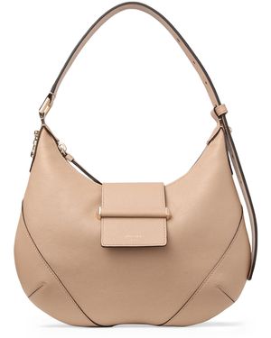Jimmy Choo Bar Lambskin Shoulder Bag - Natural