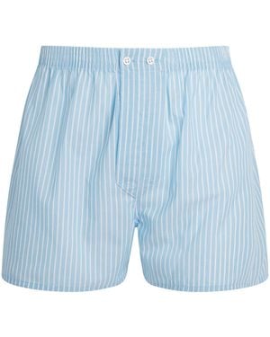 Derek Rose Cotton Traditional Boxers - Blue