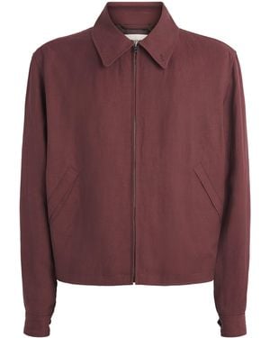 Lemaire Gabardine Cropped Jacket - Red