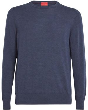 Isaia Wool Crew-Neck Sweater - Blue