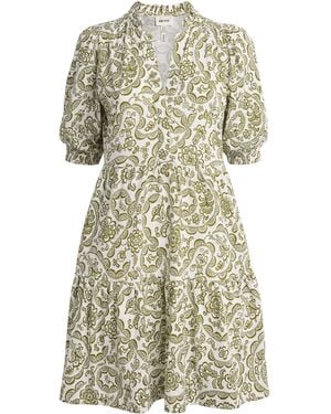 ME+EM Floral Tiered Mini Dress - Green