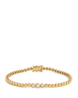Jennifer Meyer And Diamond Bezel Tennis Bracelet - Natural