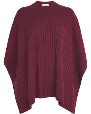 Gabriela Hearst Merino Wool-Cashmere Baron Poncho - Red