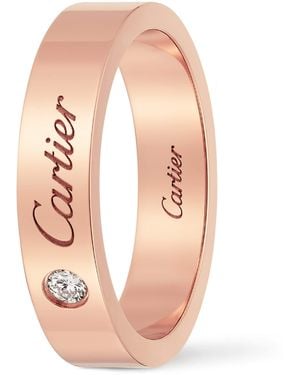 Cartier And Diamond C De Wedding Band - Pink