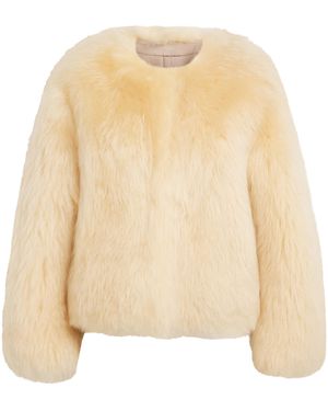 Charoux Shearling Calin Coat - Natural