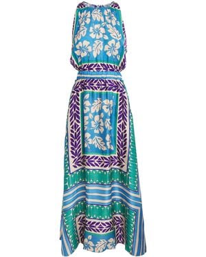 Sandro Floral Maxi Dress - Blue