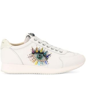 Kurt Geiger Leather Islington Eye Low-Top Sneakers - White