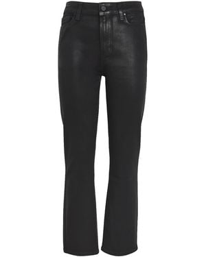 PAIGE Coated Cindy Cropped Jeans - Black