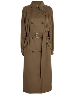 Isabel Marant Cotton-Blend Cacilda Trench Coat - Brown