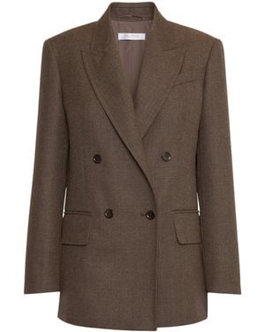 Max Mara Virgin Wool Blazer - Brown
