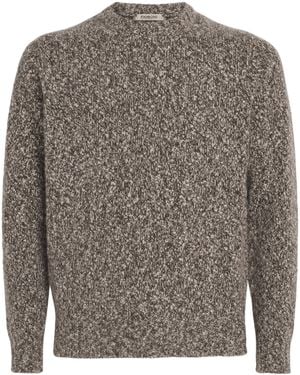 FIORONI CASHMERE Cashmere Bouclé Crew-Neck Sweater - Gray