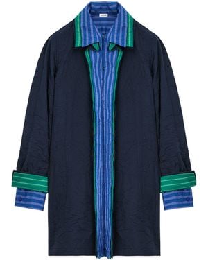 Loewe Cotton-Blend Shirt Dress - Blue