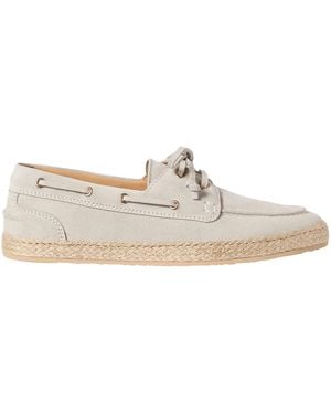 Brunello Cucinelli Suede Penny Loafer Espadrilles - White
