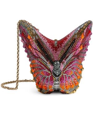 Judith Leiber Crystal Fireclipper Butterfly Clutch Bag - Red