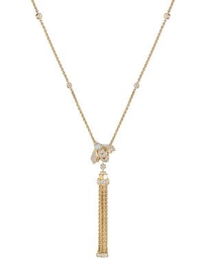 Chaumet And Diamond Bee De Pompon Pendant Necklace - Metallic