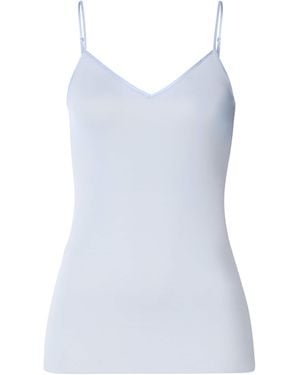 Hanro Cotton Seamless Tank Top - Blue