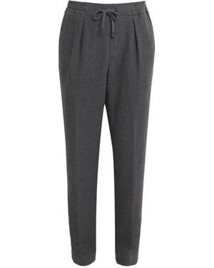 Ralph Lauren Wool-Cashmere Drawstring Trousers - Grey