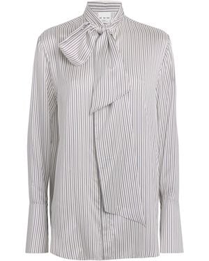 Sa Su Phi Silk Scarf Shirt - Grey
