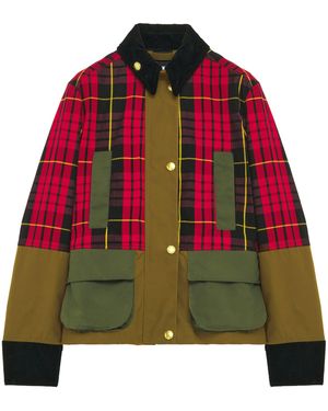 McQueen Cotton-Blend Tartan Ripstop Jacket - Red