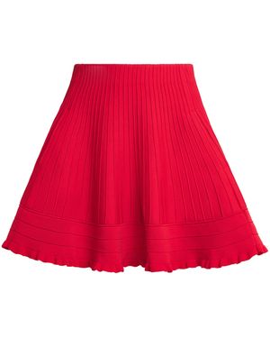 Maje Knitted Mini Skirt - Red