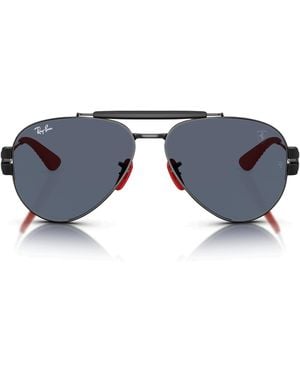 Ray-Ban Rb3762M Scuderia Ferrari Collection Phantos Sunglasses - Blue