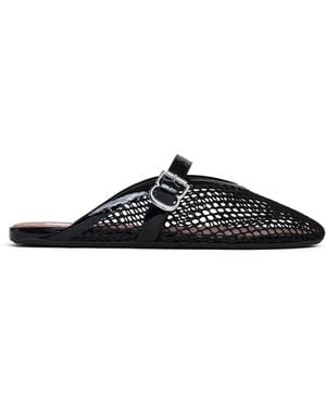 Alaïa Fishnet Mules - Black